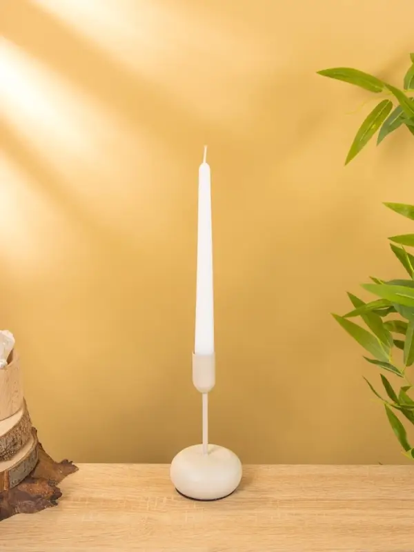 Подсвечник на 1 свечу текстурный "Фисташковый" 8х8х15,5 см