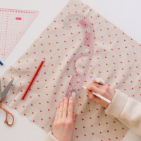 Лекало портновское метрическое &laquo;Рыбка&raquo;, с проймой, 52 &times; 13 см, толщина 0,5 мм, цвет прозрачный