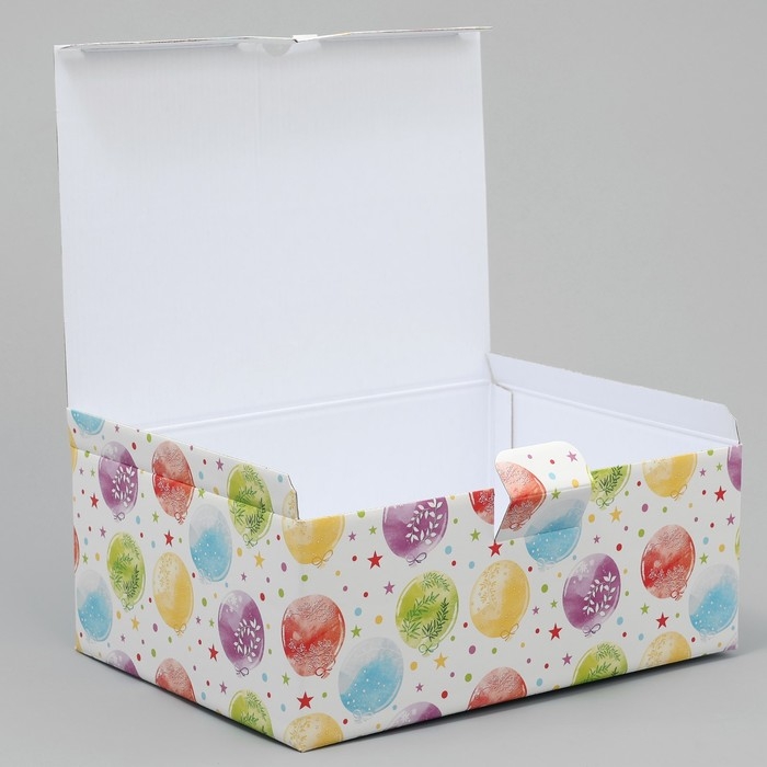 Коробка подарочная складная, упаковка, &laquo;С днём рождения &raquo;, 26 х 19 х 10 см