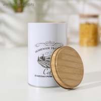 Банка для кофе &laquo;Дом и поле&raquo;, 12&times;7,5&times;7,5 см, цвет белый
