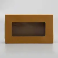 Контейнер на вынос, с окном,  крафт, 20 х 12 х 4 см