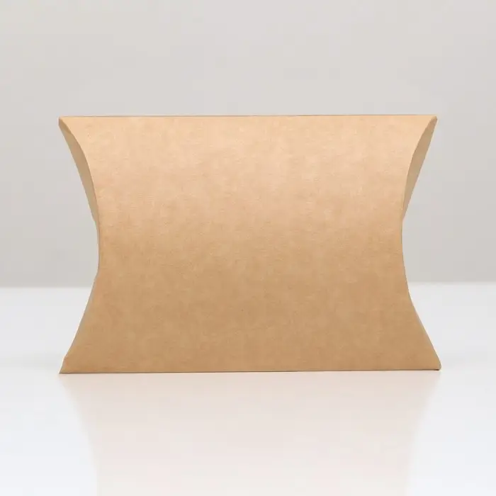 Коробка складная, подушка, крафт,  15 х 11 х 3 см,