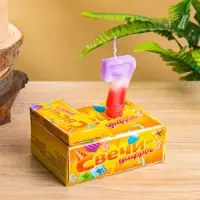 Свеча цифра "7" 8х3,75х1 см