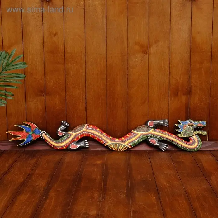 Панно настенное &laquo;Дракон цветной&raquo;, 100&times;16&times;2 см, дерево, МИКС