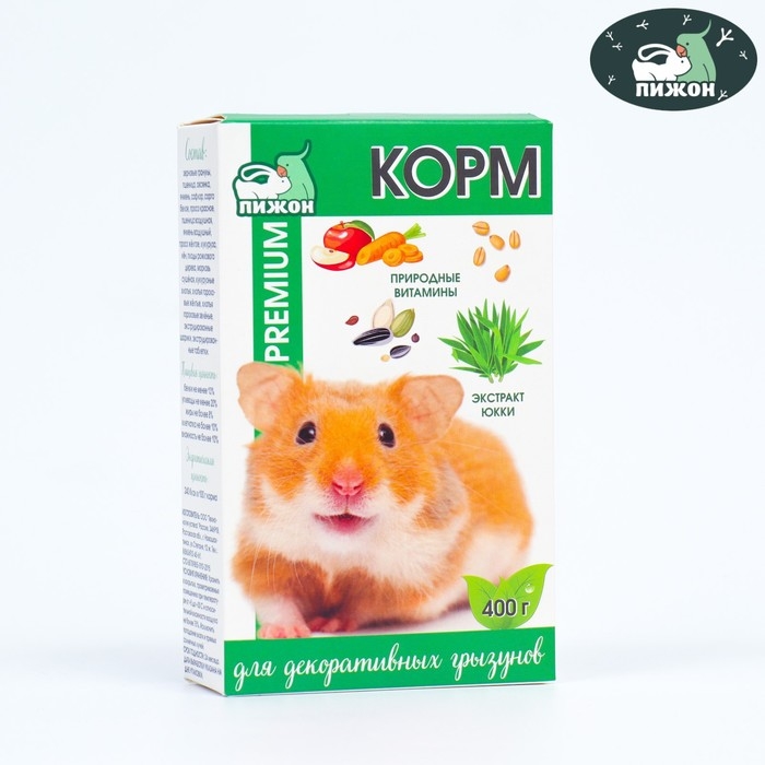 Корм Корм "Пижон Премиум" для декоративных грызунов, 400 г