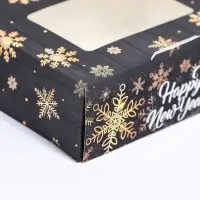 Коробка подарочная новогодняя складная &laquo;Ёлки&raquo;, 10&times;8&times;3.5 см