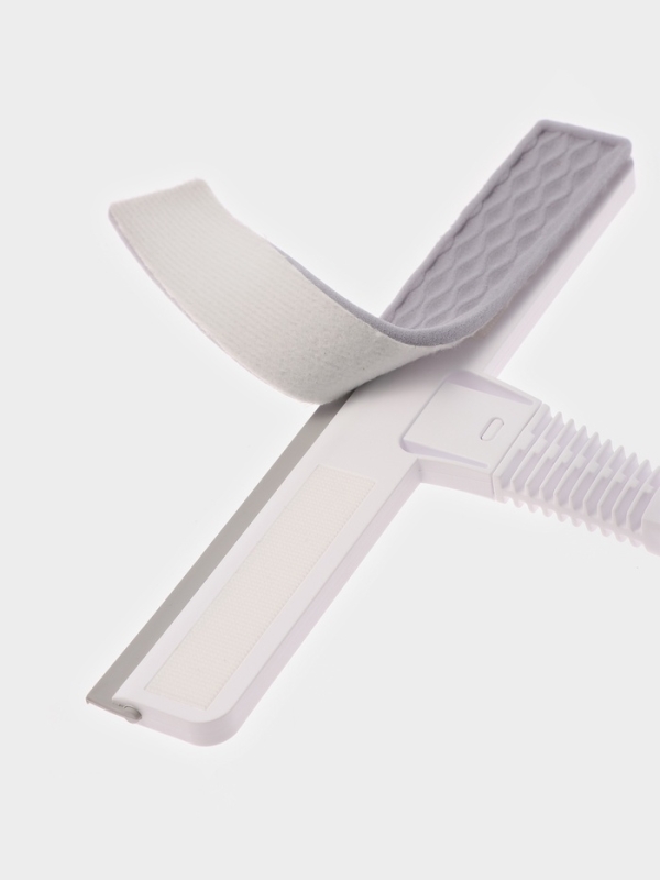 Окномойка гибкая, 5 насадок, с заглушкой, составная 4х секционная ручка, 138 см