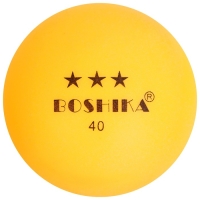 Мяч для настольного тенниса BOSHIKA 3***, набор 3 шт., PP, цвет оранжевый
