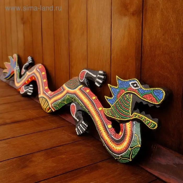 Панно настенное &laquo;Дракон цветной&raquo;, 100&times;16&times;2 см, дерево, МИКС