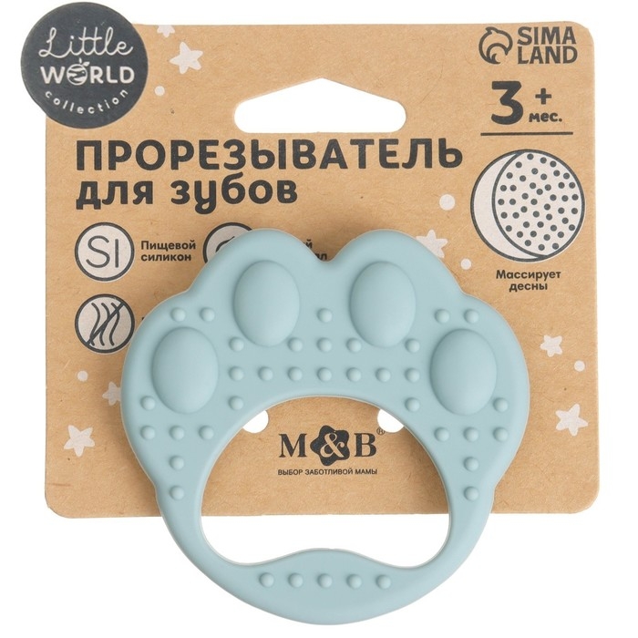 Прорезыватель силиконовый M&B &laquo;Лапка&raquo;