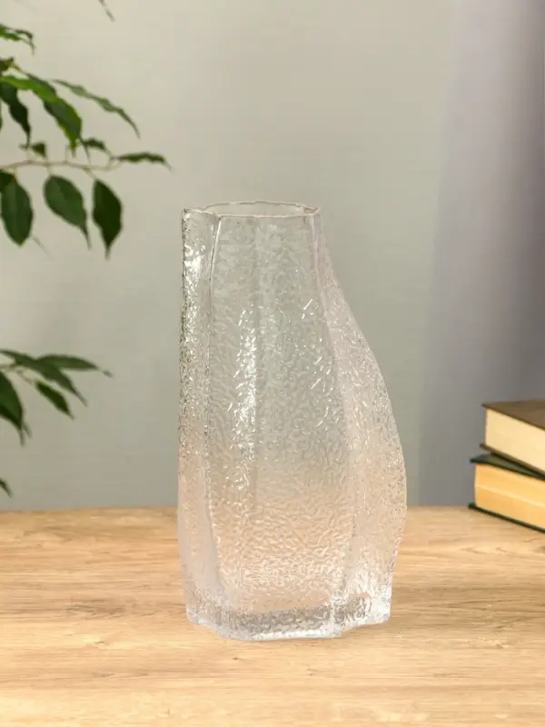 Ваза стекло настольная "Дженис" 25х12х8 см, прозрачный