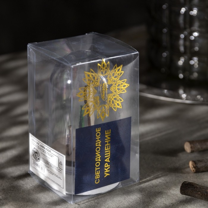 Светодиодная фигура под куполом &laquo;Дед Мороз&raquo; 6 &times; 9.5 &times; 6 см, дерево, батарейки LR1130х3 (нет в комплекте), свечение тёплое белое