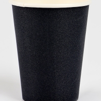 Набор бумажной посуды, цвет чёрный, набор 12 шт.