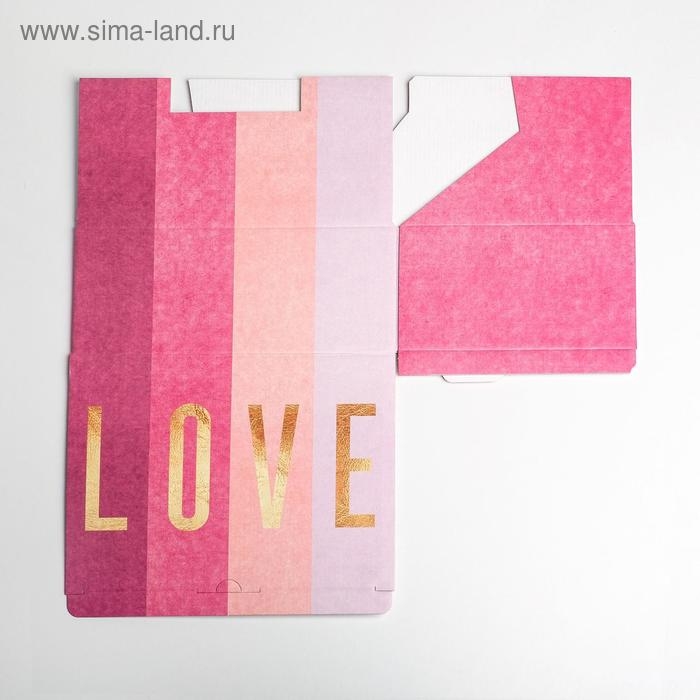 Коробка подарочная сборная, упаковка, &laquo;Любовь&raquo;, 26 х 19 х 10 см