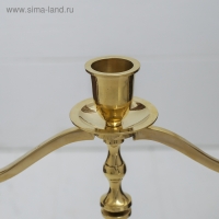 Подсвечник латунь на 3 свечи "Замок" 23 см