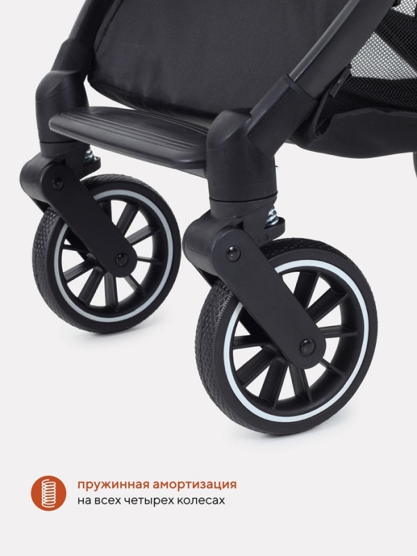 Коляска прогулочная детская RANT basic &laquo;JUNO&raquo; RA302 Beige, черный