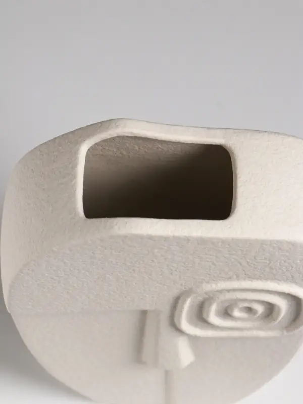 Ваза настольная керамика "Ачиль" 20,5х13 см, белый