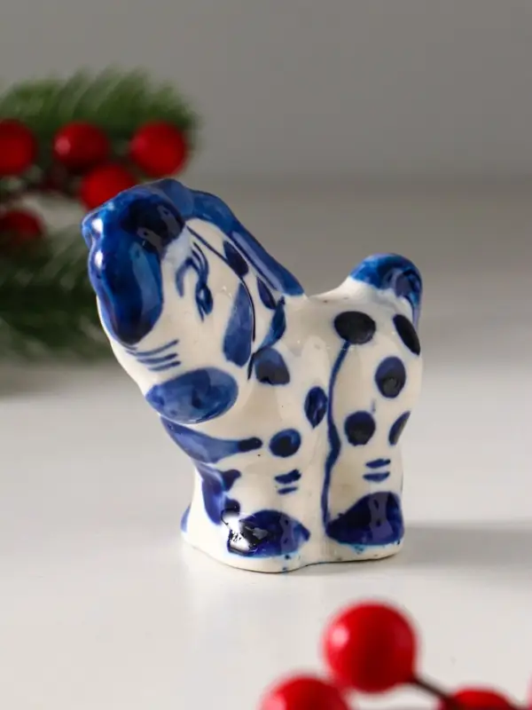 Сувенир "Конь в яблоках",9х5 см, гжель