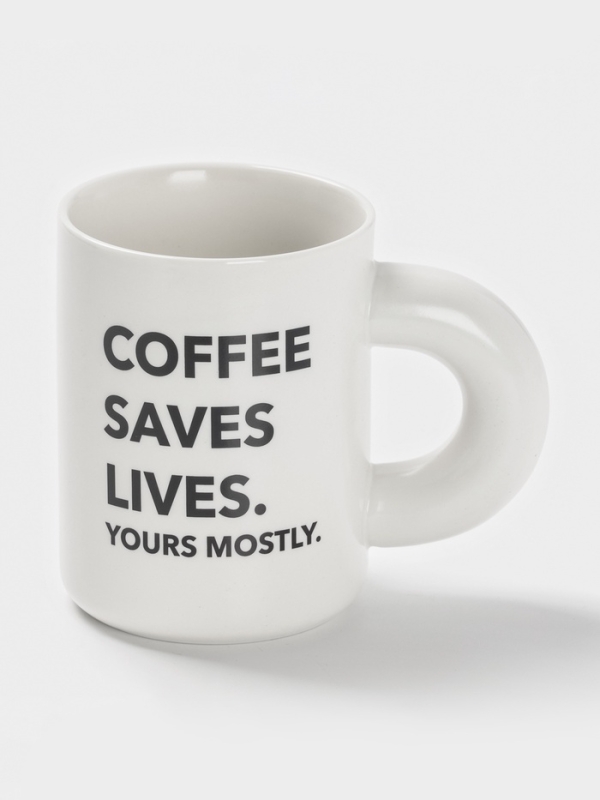 Кружка Доляна "Coffee tike" 12,5х8х10,8 см, цвет белый