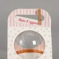 Коробка с куполом "Горошек мятный" 11,5 х 12 х 15,5 см