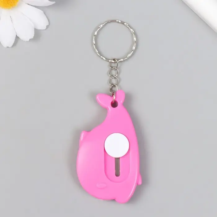 Брелок пластик канцелярский нож "Китёнок" МИКС 3,5х6,5 см