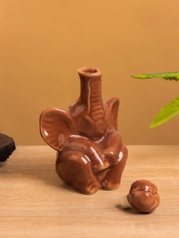 Сосуд для масла &laquo;Слон&raquo;, 7.5&times;9.5&times;14 см, керамика, коричневый