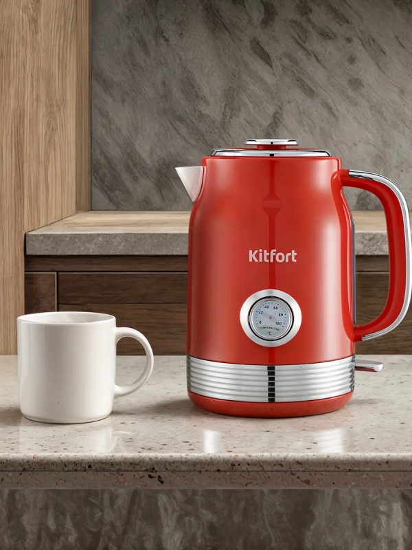 Чайник электрический металлический КТ-6791 - 1.7 л