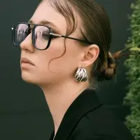 Серьги металл "Кольца" 6 рядов, тренд, цвет золото