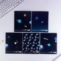 Тетрадь в клетку, 48 л., А5, на скрепке, блок №1 &laquo;Космос&raquo; МИКС