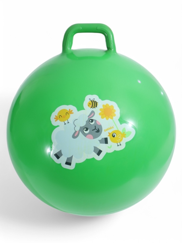 Мяч прыгун с ручкой 65 см, 520 гр, цвета микс