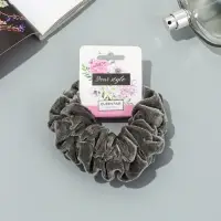 Резинка для волос &laquo;Орбита&raquo;, джемма бархат, 10 см, серая