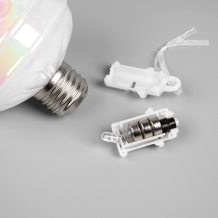 Набор елочных шаров Набор елочных шаров "Ретро", 8х7 см, 3 LED, 3 шт, AG13x9, свечение тёплое белое