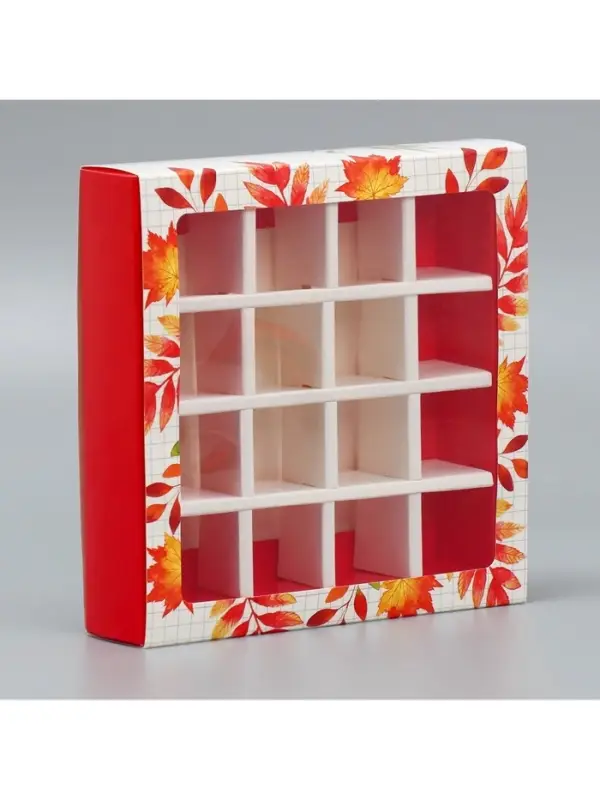 Коробка для конфет, кондитерская упаковка, 16 ячеек, &laquo;Классному учителю&raquo; 17.7 х 17.7 х 3.8 см