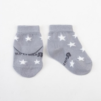 Носки детские Крошка Я &laquo;Звёзды&raquo;, цвет серый, 8-10 см