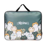 Папка для чертежей и рисунков А3, 470 х 350 х 20 мм, с ручками, текстильная, Calligrata "Коты"