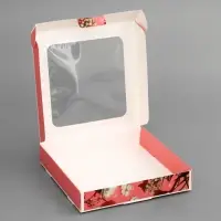 Коробка подарочная сборная с окном, упаковка, &laquo;Прекрасных моментов&raquo;, 16&times;16&times;3 см