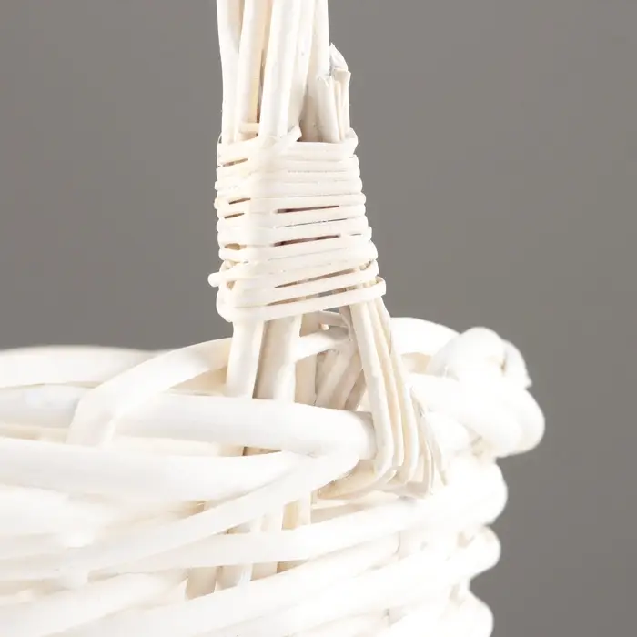 Набор корзин из 3 шт, 38х38х17х 41, 32х32х15х36, 26х26х13х31, белый, ива