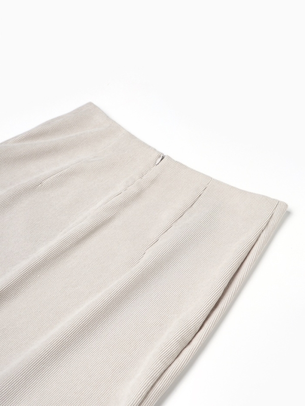 Юбка с разрезом женская, MINAKU, цвет серо-бежевый, размер 48