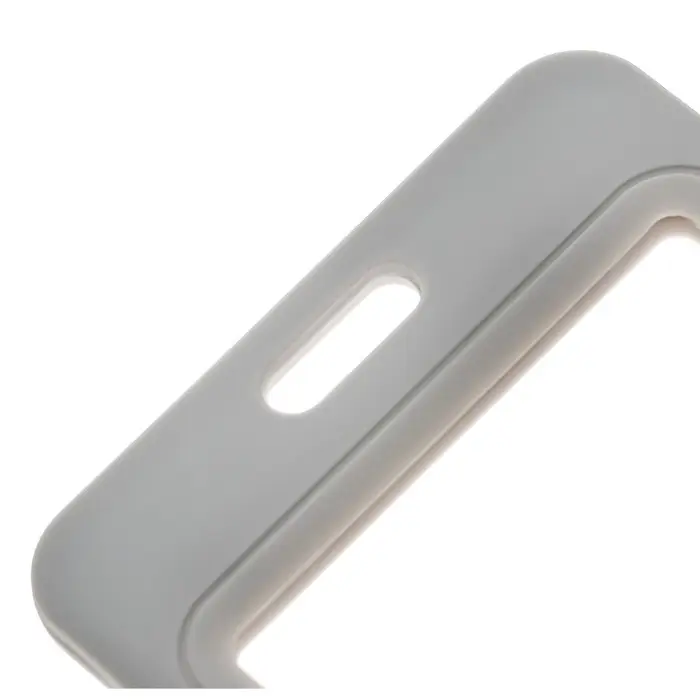 Бейдж вертикальный Calligrata, без держателя, внешний размер 110&times;70 мм, внутренний размер 85&times;54 мм, пластик, софтач, серый