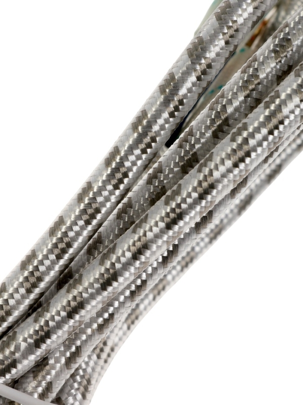 Шнур сетевой в тканевой оплетке с заземлением, 1.8 м, 2200Вт, 3x0,75мм2