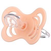 Соска - пустышка ортодонтическая, силикон, +6 мес., с держателем, цвет розовый Соска - пустышка ортодонтическая, силикон, +6 мес., с держателем, цвет розовый