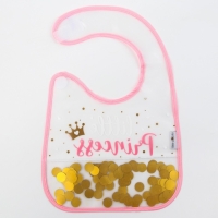 Нагрудник для кормления «Little» непромокаемый на липучке, внутри с конфетти, виды МИКС Нагрудник для кормления «Little» непромокаемый на липучке, внутри с конфетти, виды МИКС