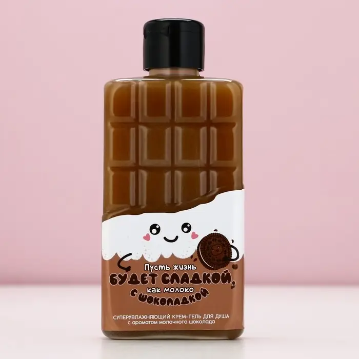 Гель для душа ЧИСТОЕ СЧАСТЬЕ &laquo;Жизнь будет сладкой&raquo;, 300 мл, аромат шоколада, Новый Год