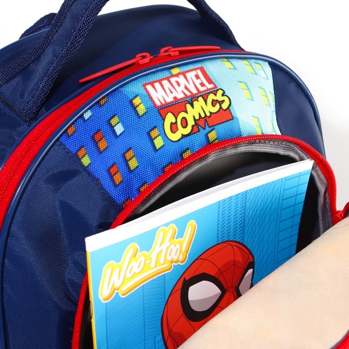 Рюкзак школьный с эргономической спинкой, 37х26х15 см, Человек-паук
