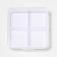 Таблетница, 4 секции, 7&times;6.7&times;2.4 см, прозрачная