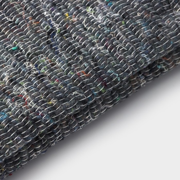 Салфетка - тряпка хозяйственная Доляна, 80&times;100 см, плотность 180 г/м&sup2;, строчка 2,5 мм, с оверлоком, цвет серый