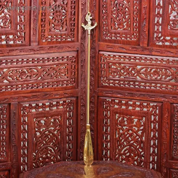 Ложка для обуви &laquo;Якорь с канатом&raquo;, 52&times;5.5&times;1 см, латунь