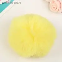 Помпон искусственный мех "Жёлтый" d=10 см