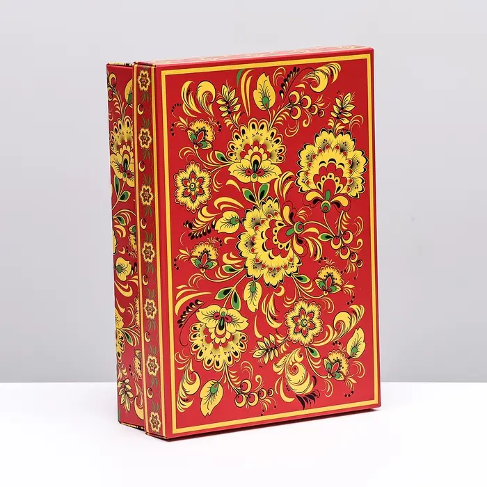 Коробка картонная без окна &laquo;Роспись&raquo;, 21&times;15&times;7 см