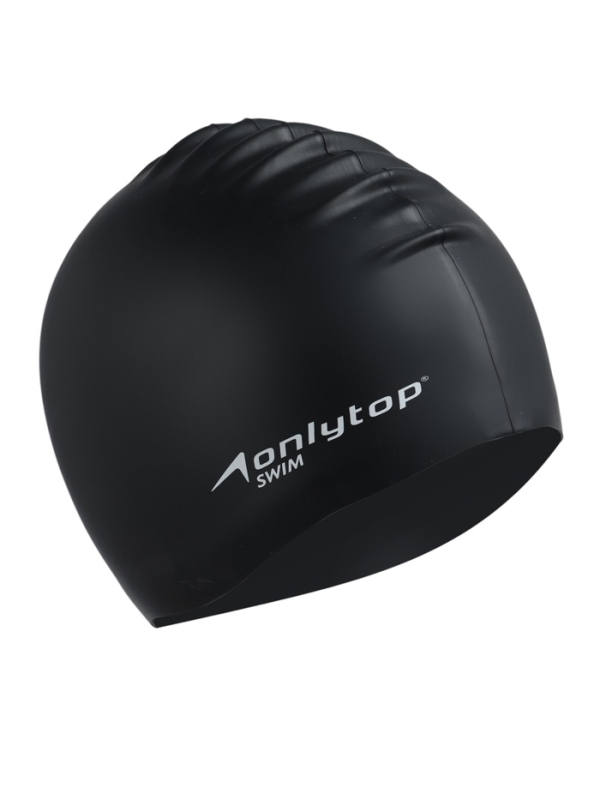 Шапочка для плавания силиконовая 49 гр, цвет черный